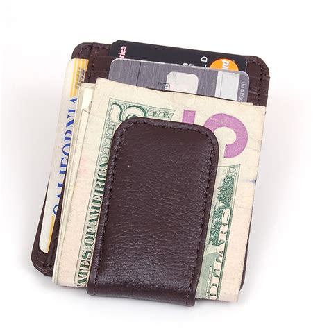 id window business credit card holder leather clip|Amazon.com: Leather Money Clip With Id Window.